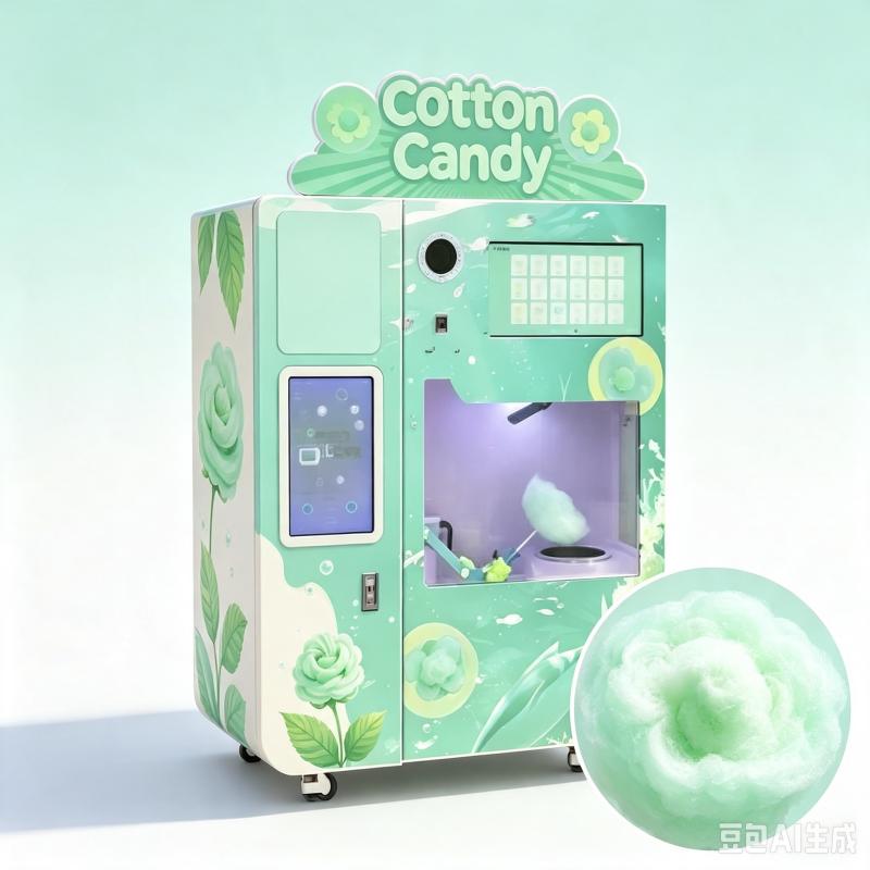 Candy Floss Machine - آلة بيع غزل البنات الأوتوماتيكية الذكية،