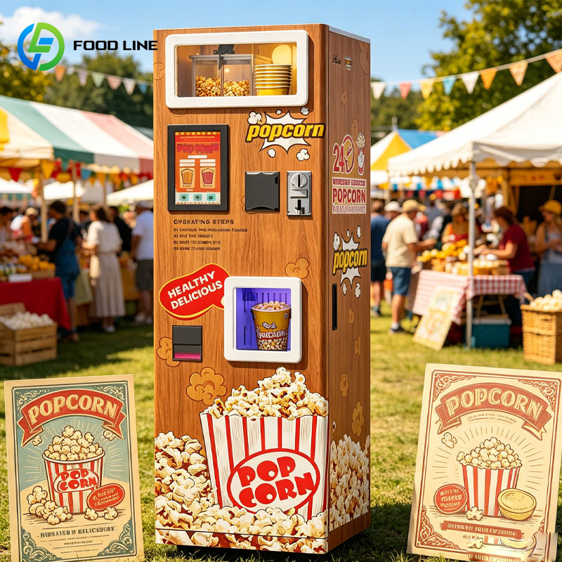 Popcorn Vending Machine - آلة بيع الفشار التجارية الذكية ذاتية