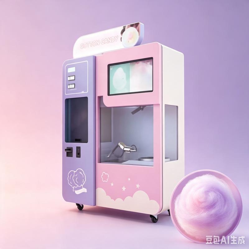 Candy Floss Machine - آلة بيع حلوى القطن الذكية المخصصة،