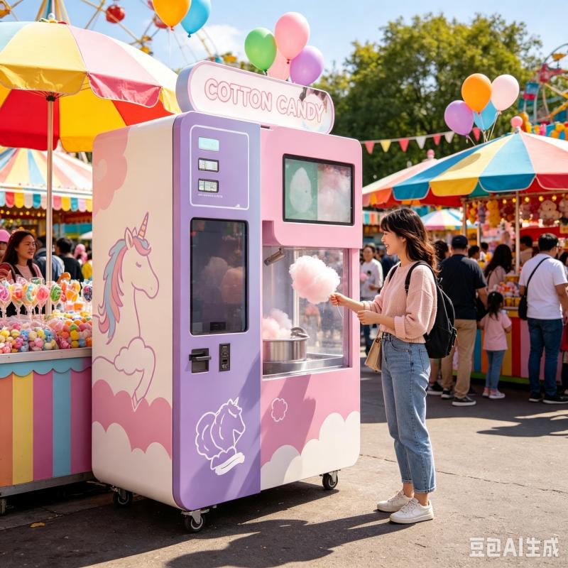 آلة بيع حلوى القطن الذكية المخ - مراجعة Candy Floss Machine وسعره