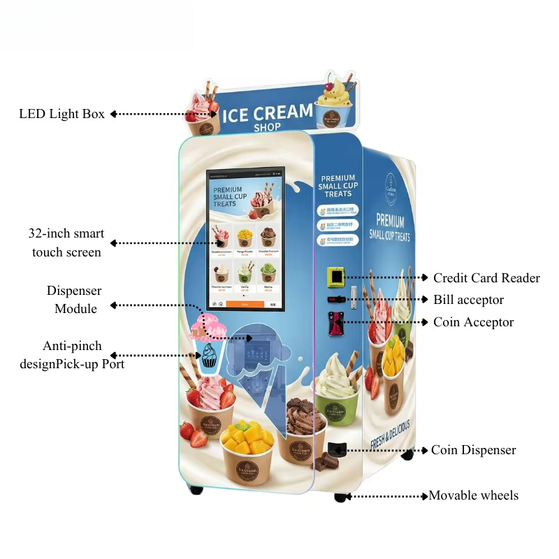 آلة بيع الآيس كريم الناعم المخ - مراجعة Popcorn Vending Machine وسعره