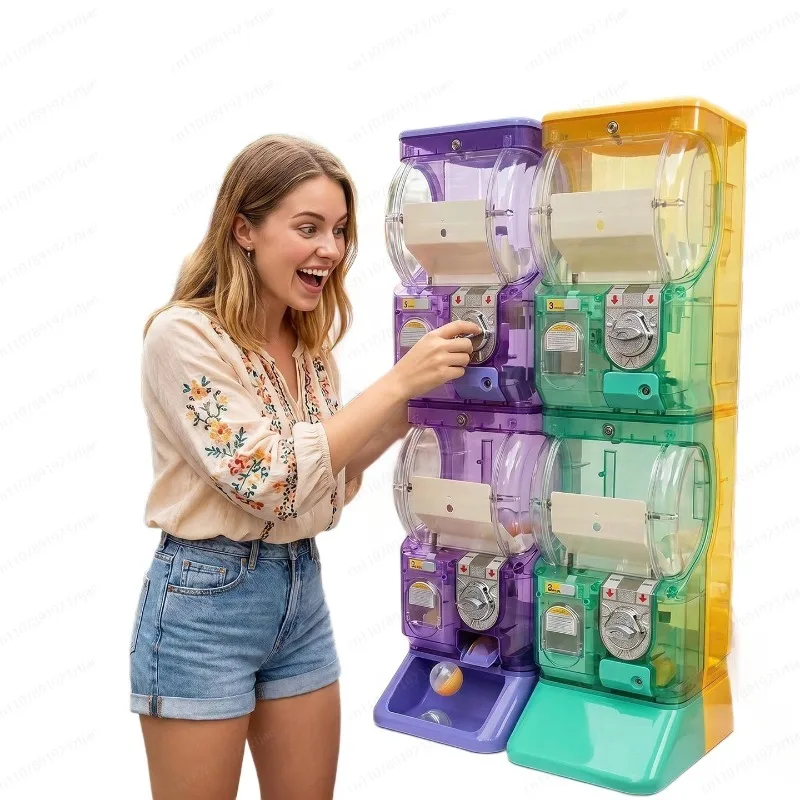 آلة غاشابون شفافة بيضاء ذات طب - مراجعة Arcade Vending & Laundry Revenue وسعره